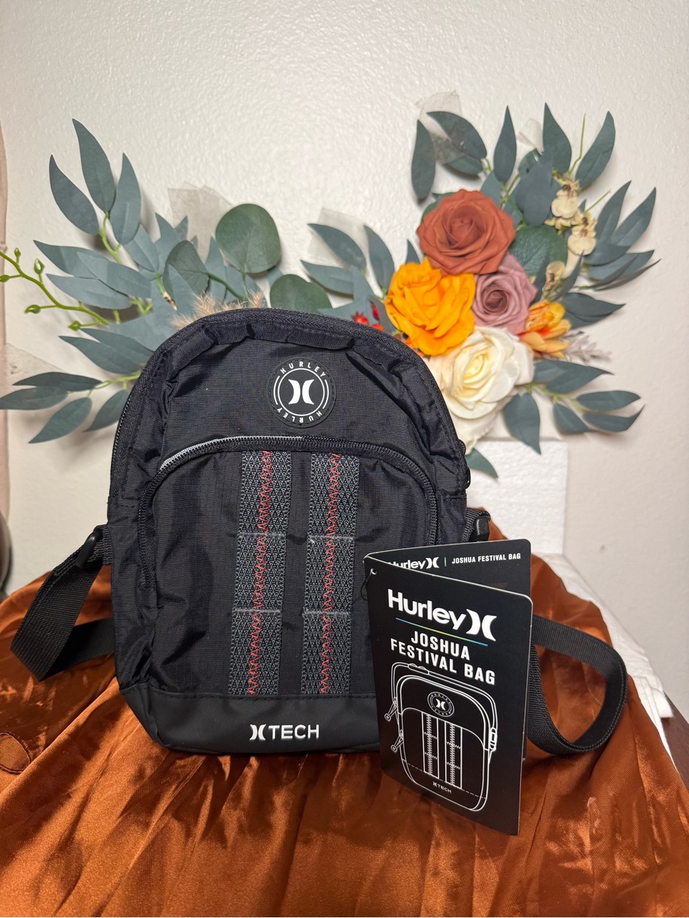 Hurley Joshua Festival Black Crossbody Bag